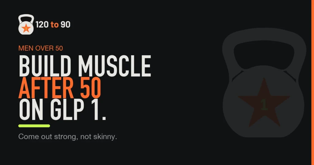 Fit man over 50 lifting a kettlebell at home