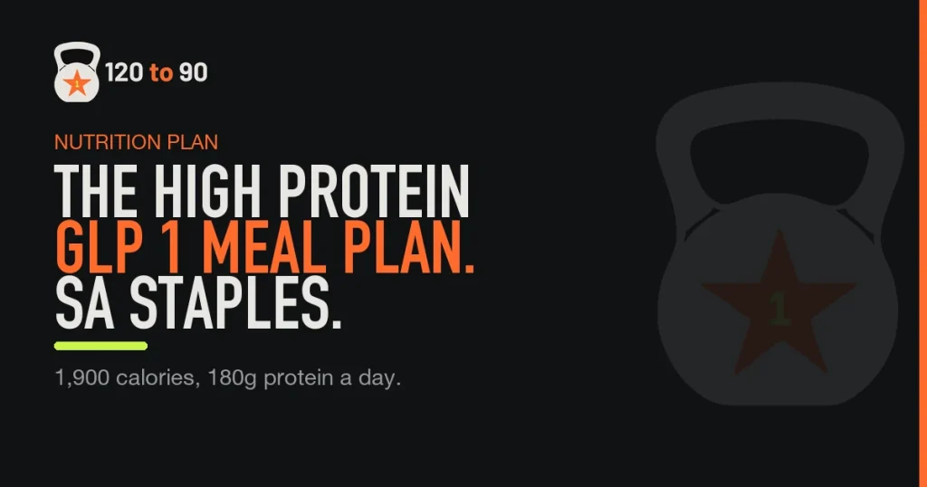 High protein South African meal of chicken, lentils and veg